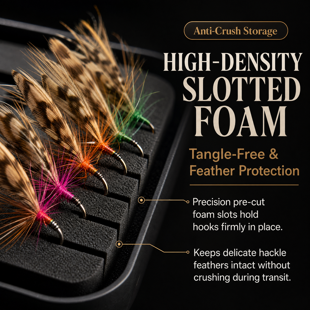 fly fishing lure,40Pcs Compact Bio-Mimetic Fly Fishing Lure Kit - Hand-Tied Feathers with Feather Hackle, Realistic Imitation Flies, Secure-Closing Magnetic Box for Stream, Lake Fishing